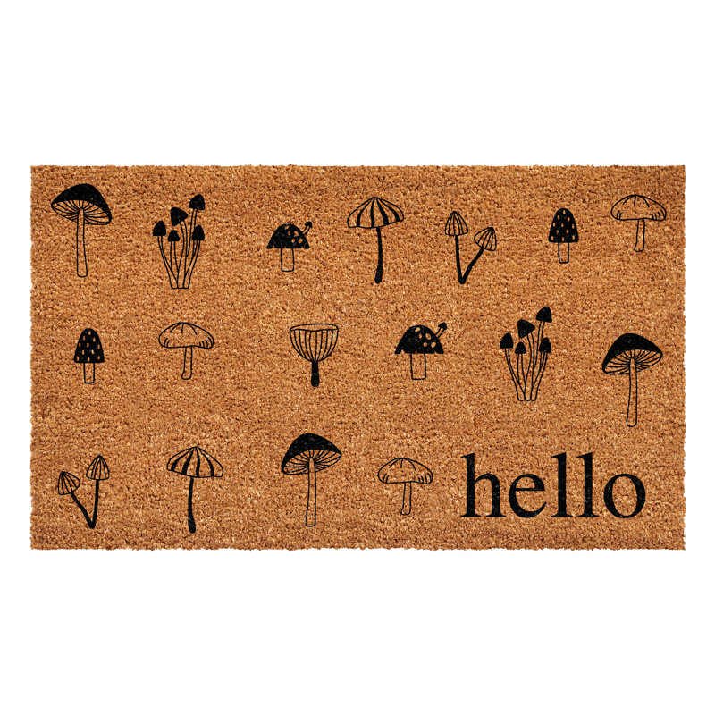 Non-Slip Doormat, 24" W x 36" L, Mushroom