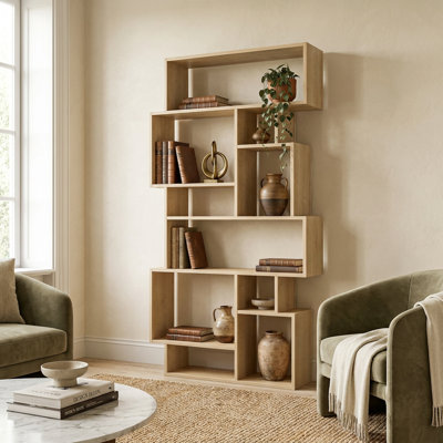 Bibliothèque géométrique l 37,8 po x H 66,1 po x P 9,8 po