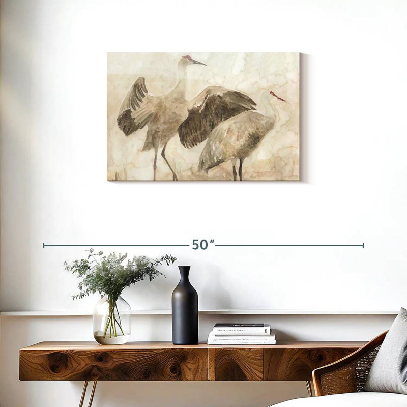 Brampt Two Sandhill Cranes, 20" H x 30" W