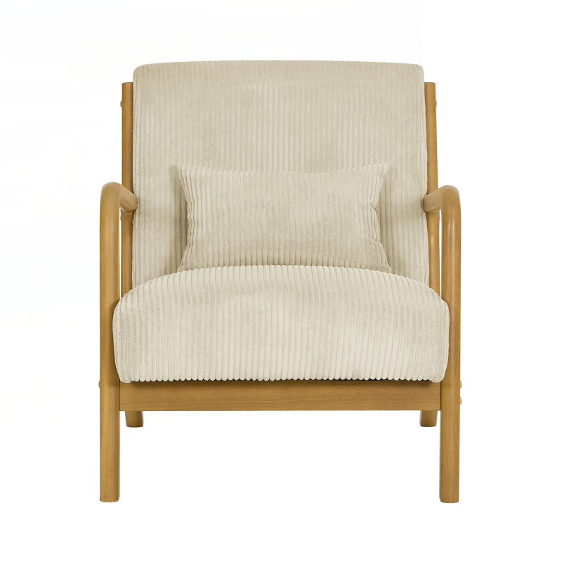 Chaise longue en bois, Crème, crème, Naturel