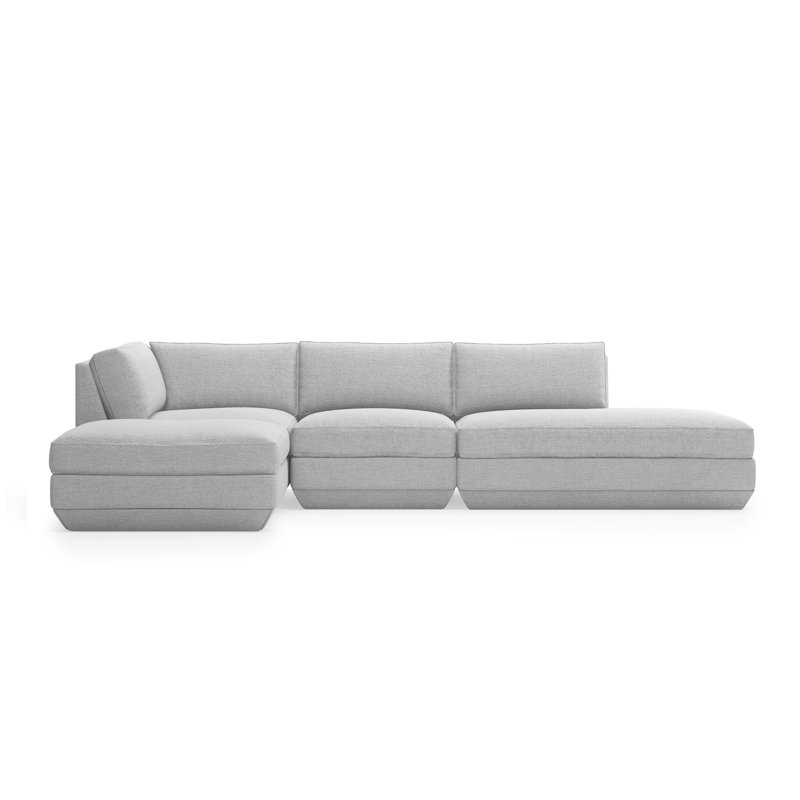 Podium 4 PC Lounge Sectional B, Bayview Silver