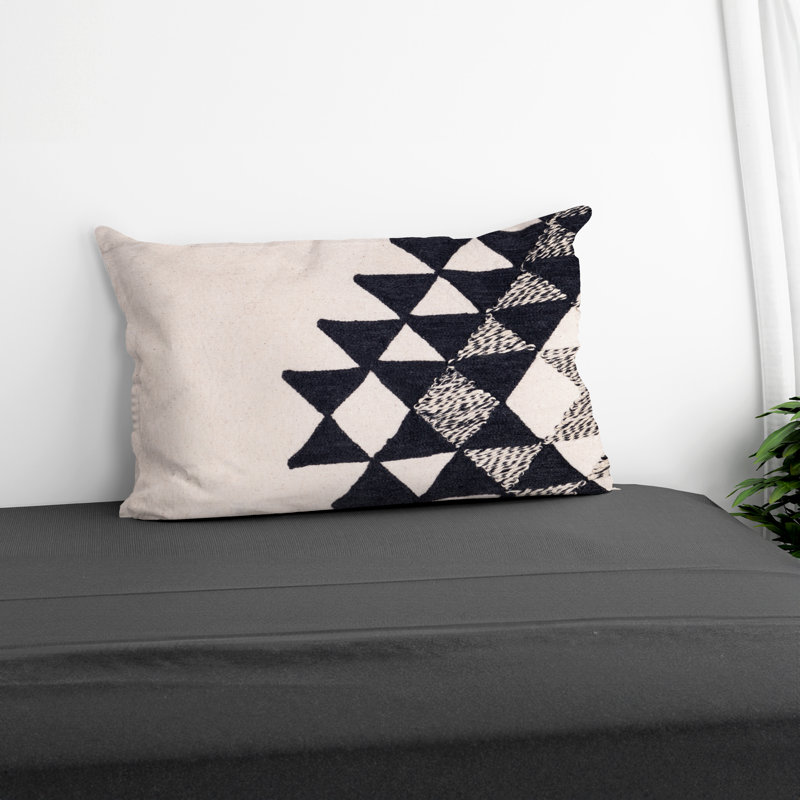 Parkland Collection Transitional Geometric Beige 14" x 20" Pillow
