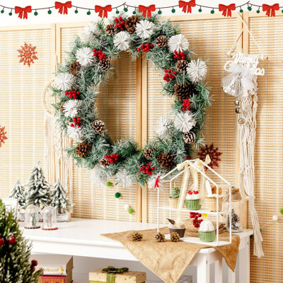 Couronne de Noël illuminée 30 po