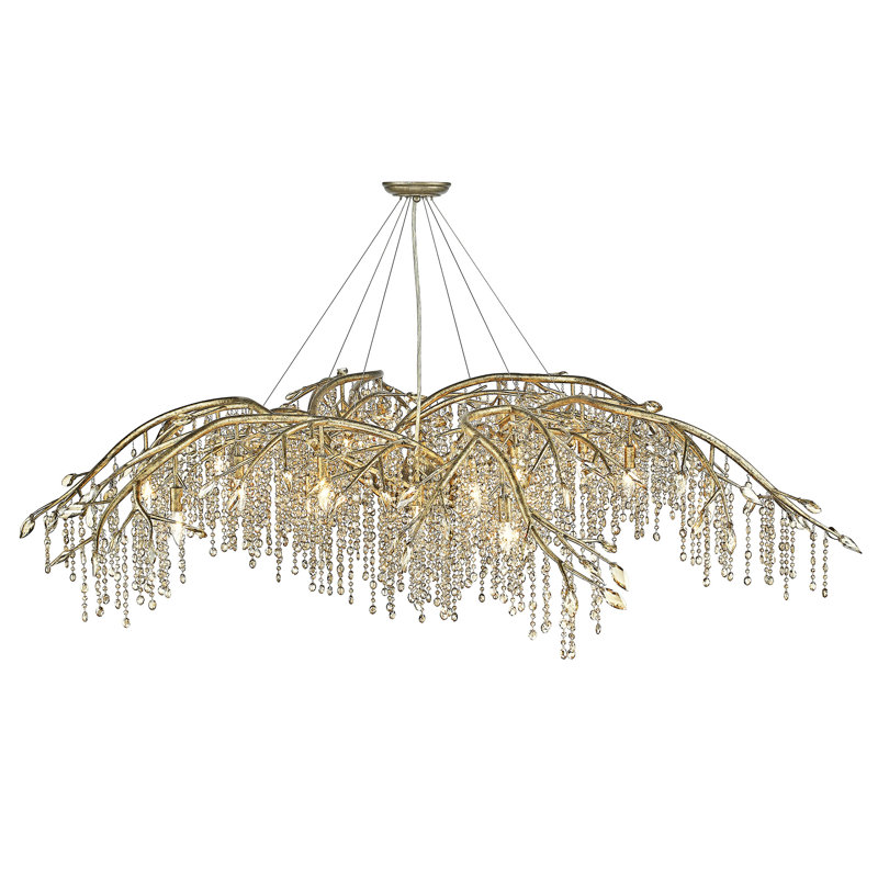 Montriel 24 - Light Dimmable Tiered Chandelier, Mystic Gold