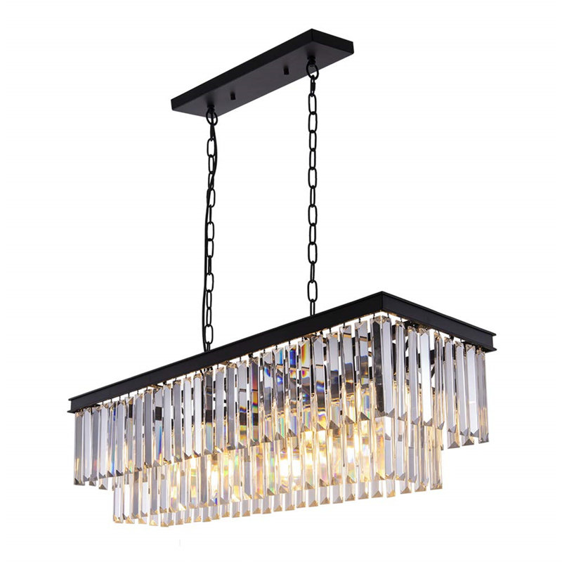 Alexandrew 9 - Light Kitchen Island Pendant, Black
