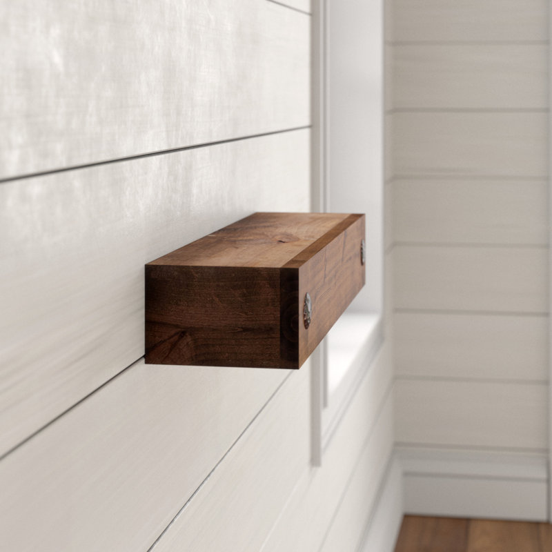 Edna Alder Solid Wood Floating Shelf