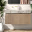 Meuble-lavabo moderne avec meuble-lavabo et lavabo, lavabo en céramique gris clair