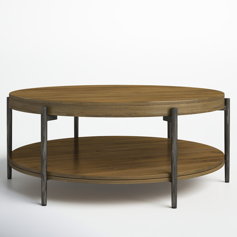 Ashley Solid Wood Top Single Coffee Table, Walnut