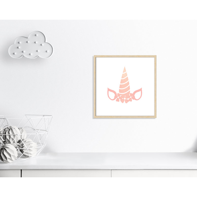 «Be the Unicorn», art encadré 3 ', H 22,5 po x l 22,5 po x P 1,18 po, Encadré de boîte champagne