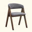 Ensemble de 2 chaises d'appoint en noyer à finition noyer