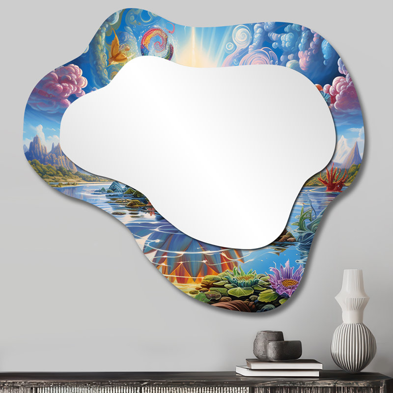 Grand miroir mural Lotus Modern, 25 po x 28 po