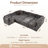 U-Shaped Sectional Plush Corduroy Section Sofa Combination, 9 Seats, With Ottoman, Random Combination-277701568