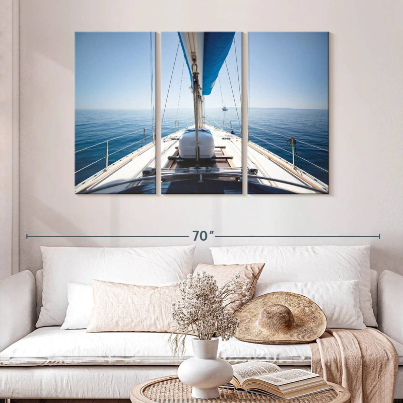 Mehar View Aboard A Yacht, 32" H x 50" W