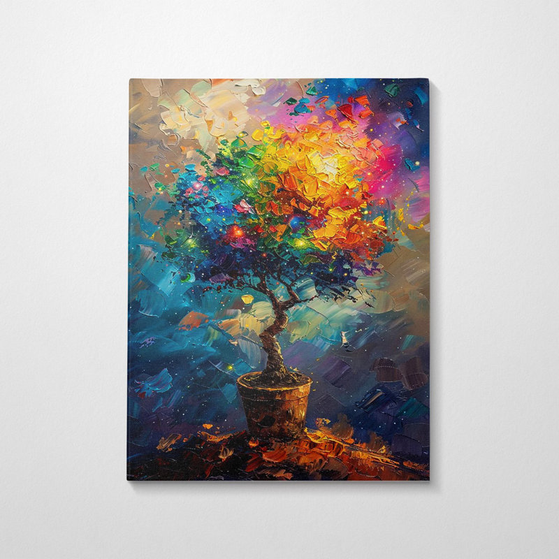 Superbe peinture décorative sur toile, 27,6 po x 39,4 po | 100% toile, cadre 100% bois (épaisseur: 1,2 po) | Parfait pour les amateurs de décoration intérieure et d'art
