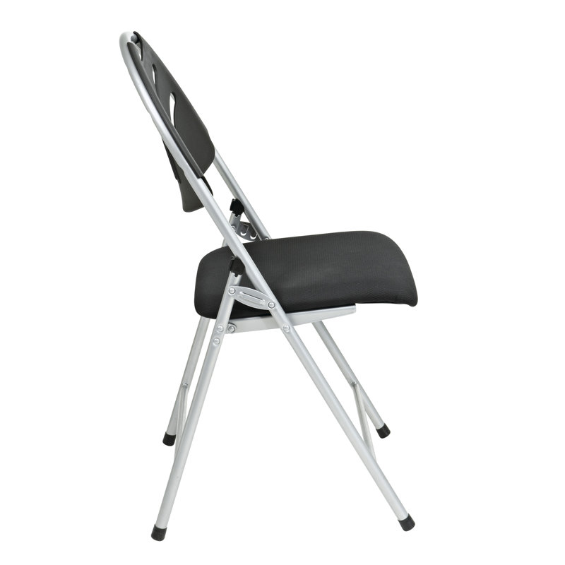 Chaise pliante Hathcock (paquet de 4), Argent/Noir