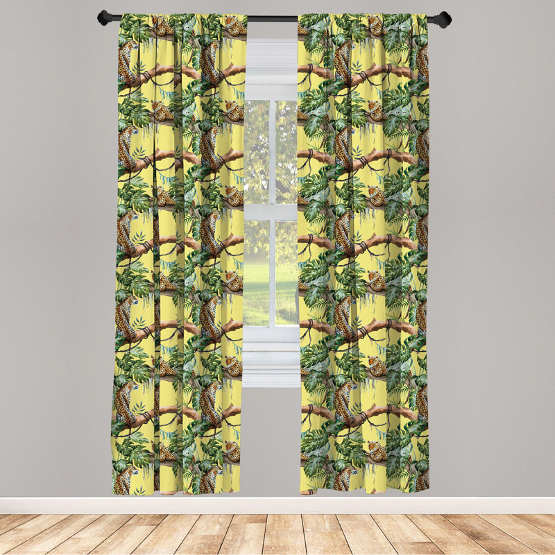 Semi-Sheer Rod Pocket Curtain Panels, 28" x 95"