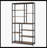 79" Tall Bookshelf, 8-Tier Staggered Etagere Bookcase Shelving Unit