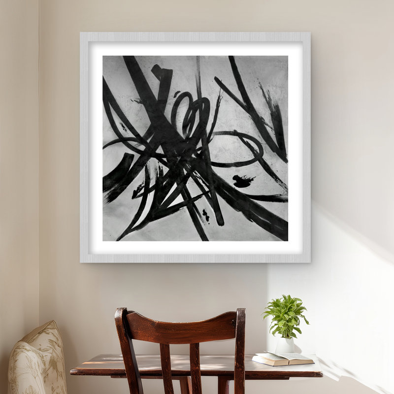 Circular Strokes - Abstract Man Cave Framed Matted Print