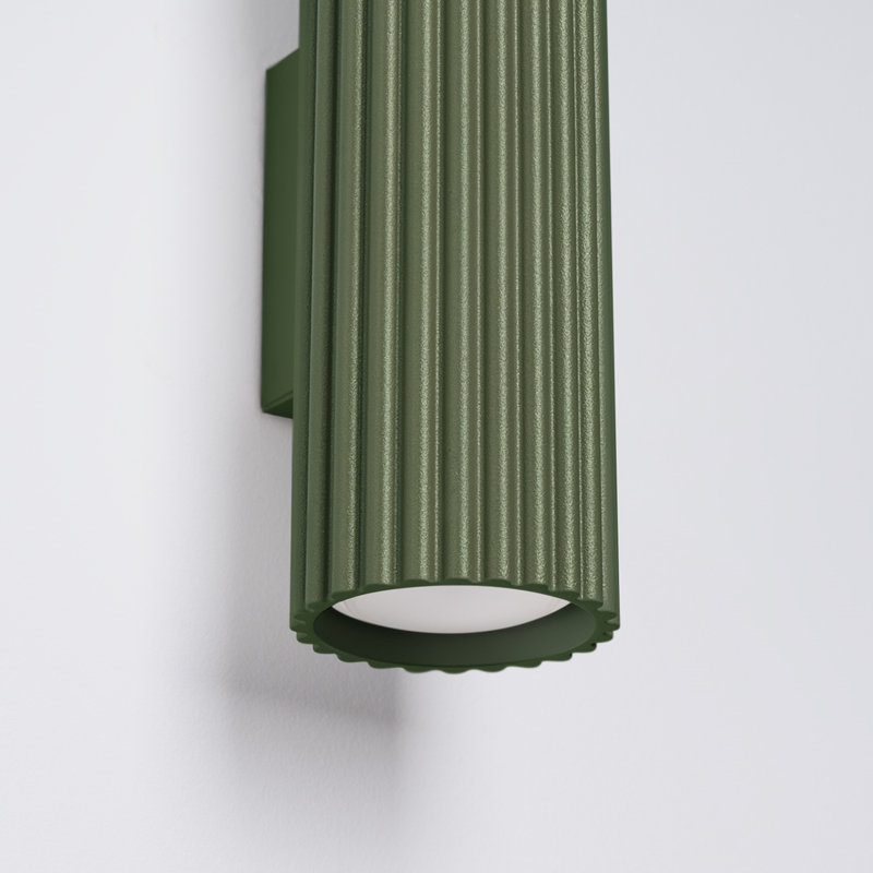 Bonina Aluminium Wall Sconce, Wall lamp KARBON 20 olive green, Olive Green, 2 Lights