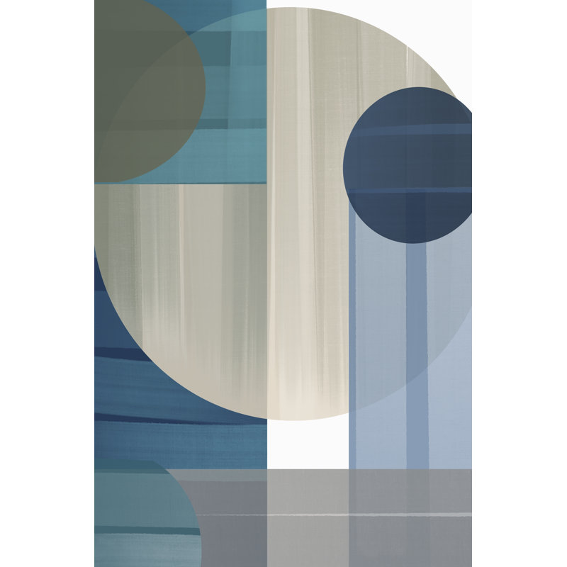 Bleu abstrait III, H 18 po x l 12 po