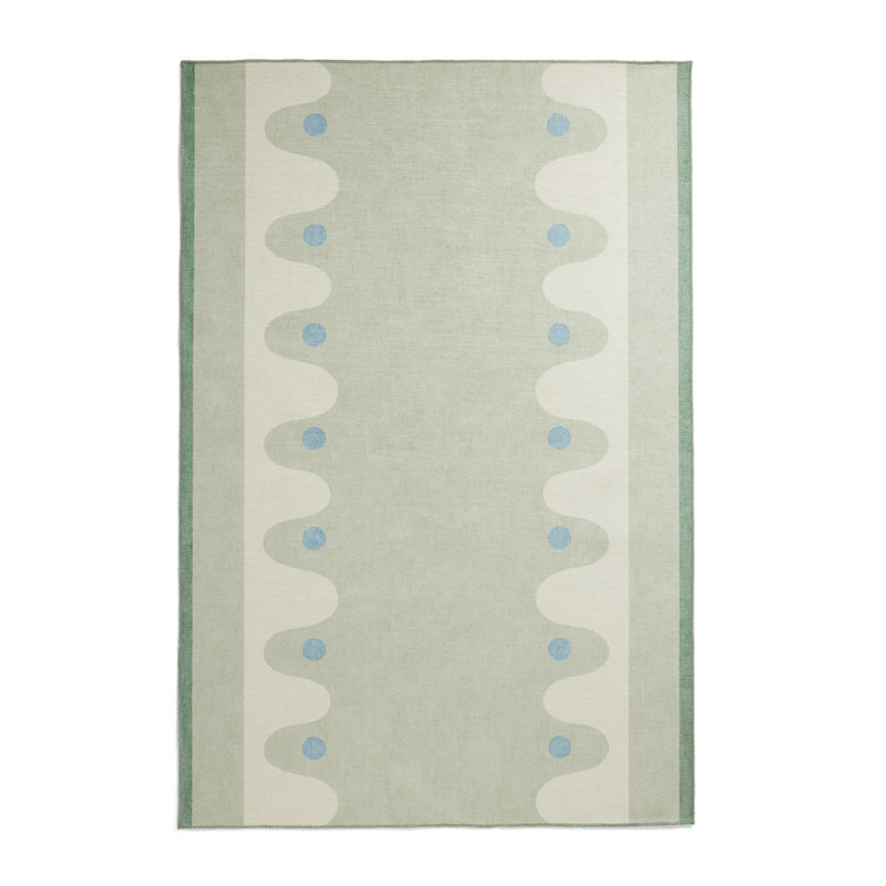 Scion Floral Digitally Printed 152cm X 230cm Area Rug, Rectangle 152 x 230 cm, Green