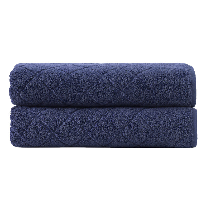 Ensemble de draps de bain en coton Elswick, Bleu marine
