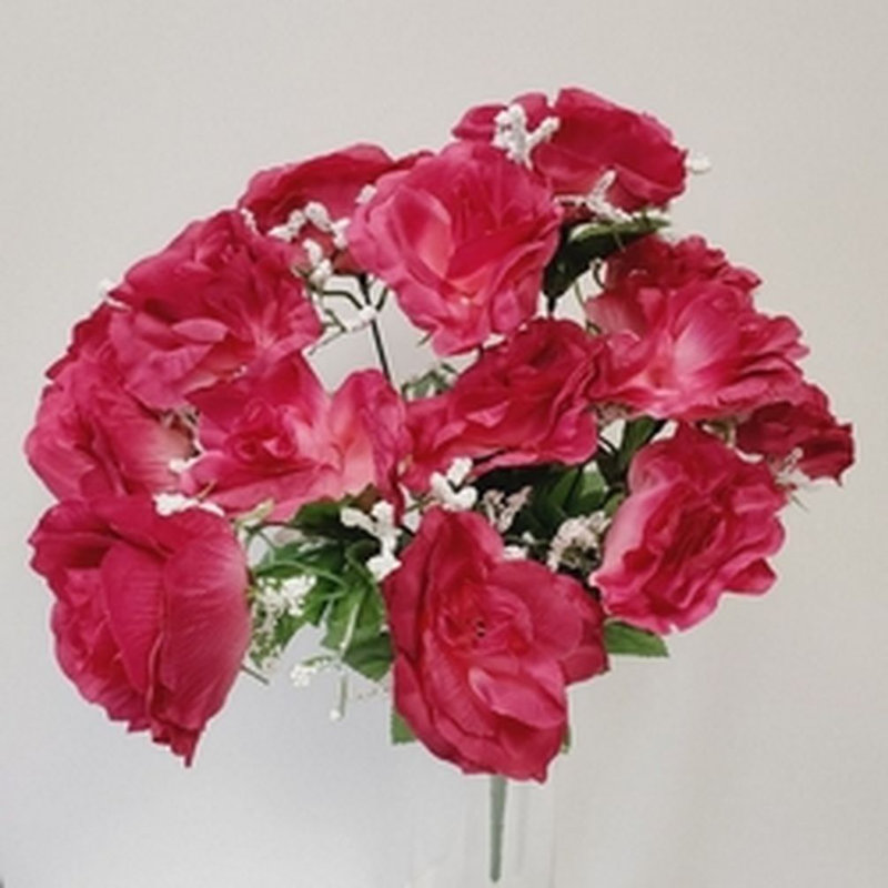Roses et tiges, Bourgogne clair