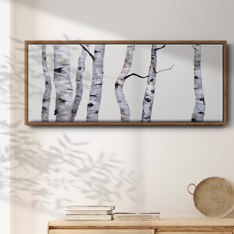 Birch Trees I- Framed Canvas, 24" H x 60" W