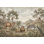 Adhésif mural ciel nuageux oiseaux tropicaux