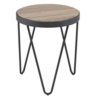 Table de bout en chêne et noir
