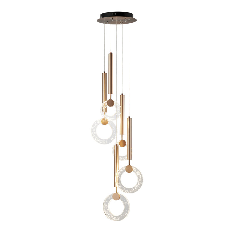 Lustre à paillettes bronze