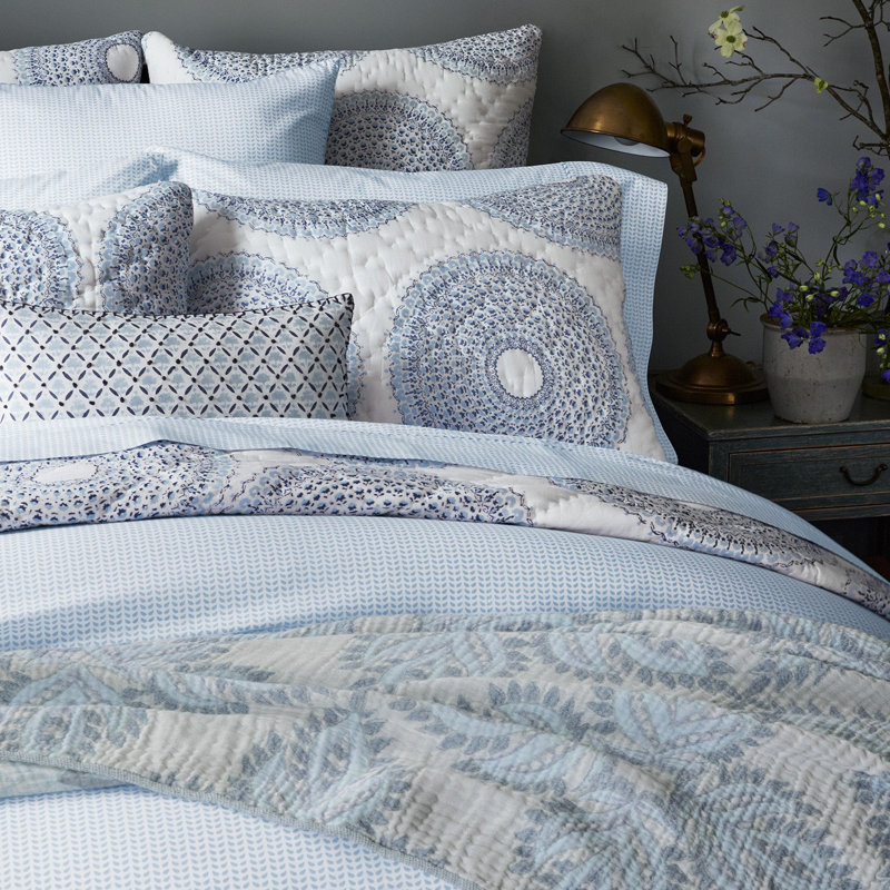 Cinde Light Indigo Duvet, Queen Duvet Cover