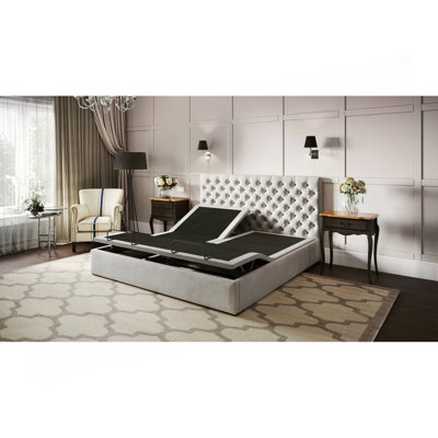 Split Top California King Adjustable Bed Base With Head and Foot Position Adjustment