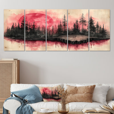 Le flux enchanté de la forêt de roses en cristal IV - Art mural forêt - Art mural traditionnel pour le salon
