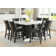 Anxhela 9 - Piece Counter-Height Marble Dining Set