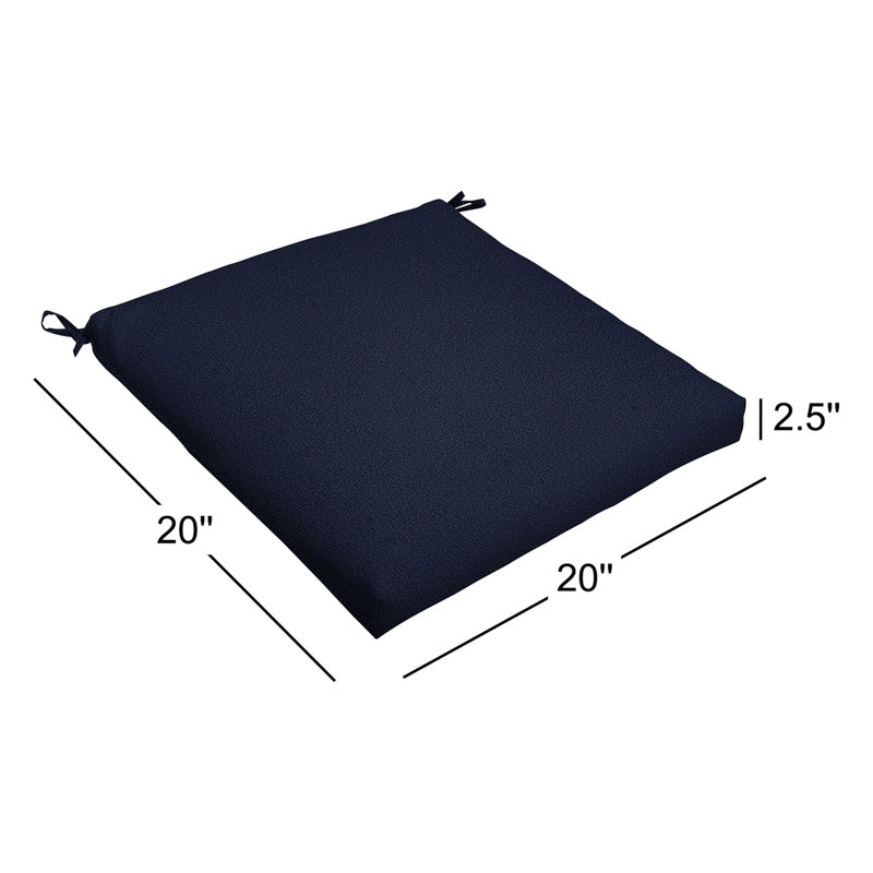 Darla Lizzy Indoor/Outdoor Chair Cushion, Blue, 20" x 20"