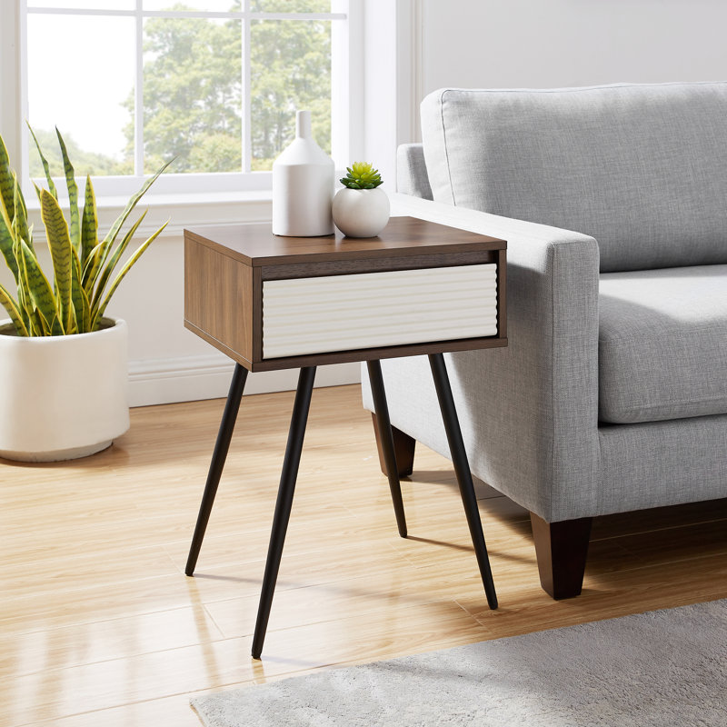 Loftus Tray Top End Table, Dark Walnut