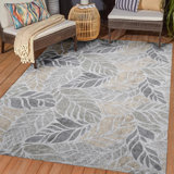 Braggs Washable Floral Indoor / Outdoor Rug