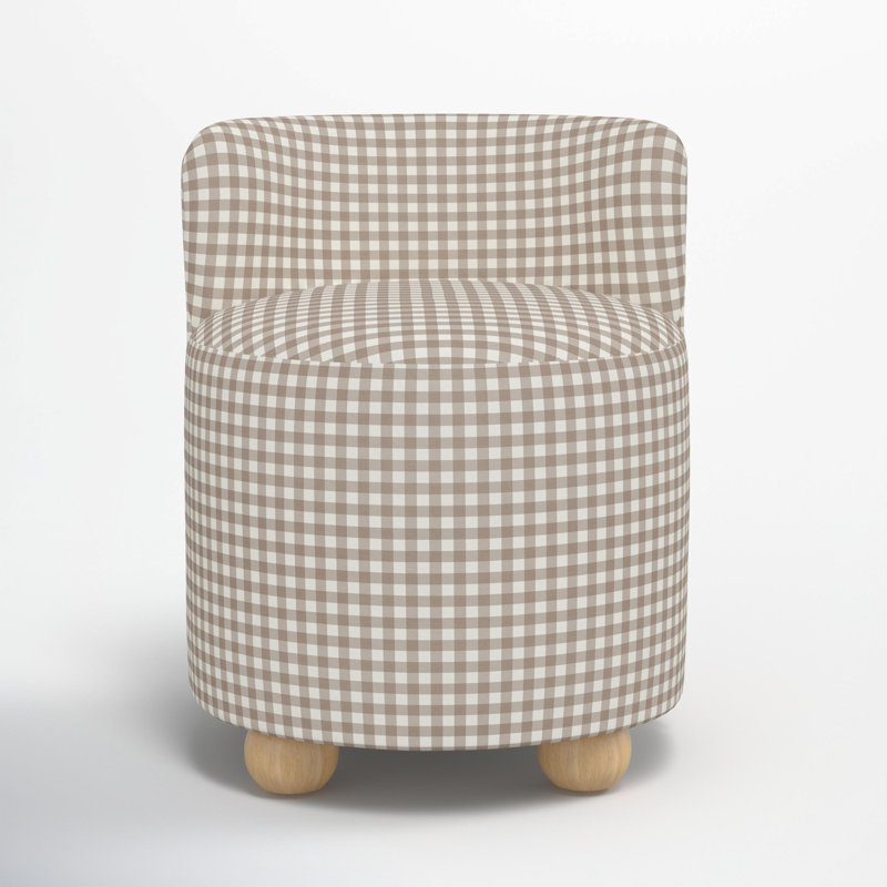 Andi Vanity Chair, Classic Gingham Tan