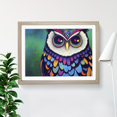 Colourful Owl Art Vol.2 - Framed Print
