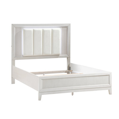 Florence Upholstered LED Bed Frame With 60" Tall Headboard