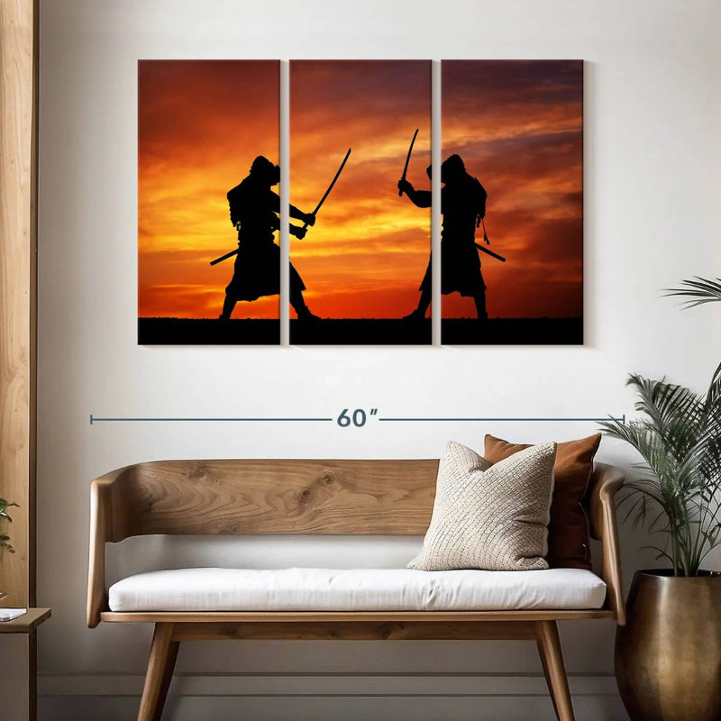 Leisha Samurai Sunset Duel, 32" H x 50" W