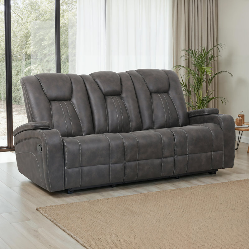 Canapé inclinable manuel Marlow, Gris anthracite