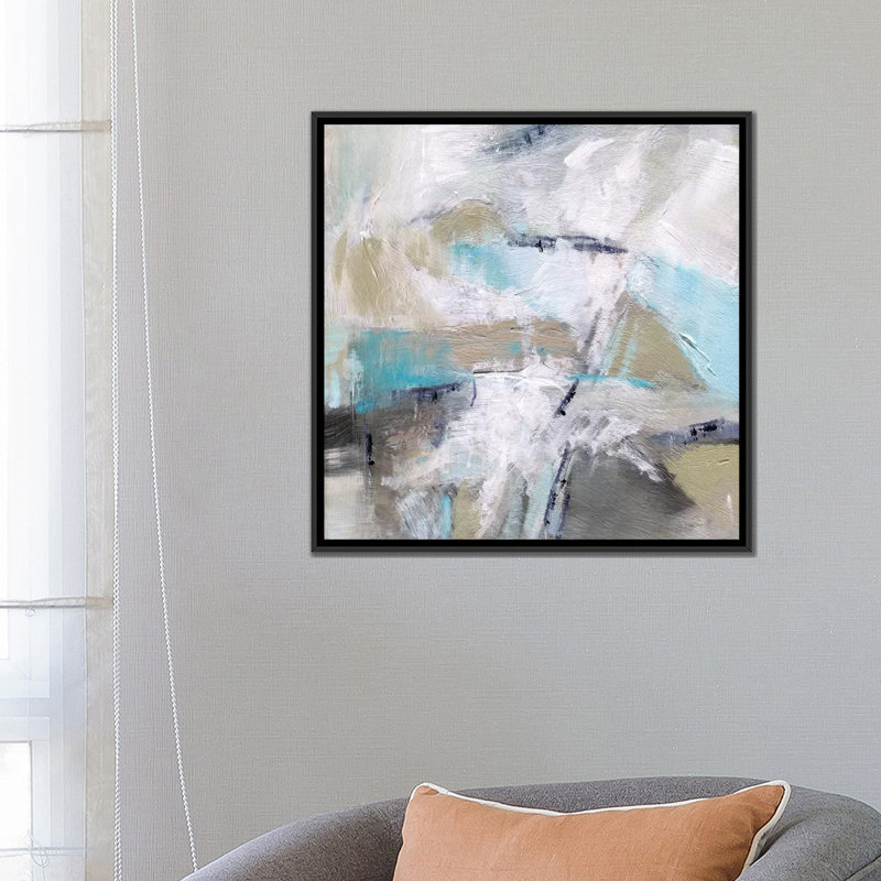 « perpendicular », impression sur toile, H 26 po x l 26 po x P 1,5 po, Toile avec cadre noir, Pas de tapis