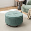 Repose-pieds rond avec rangement en velours Bula-943753749