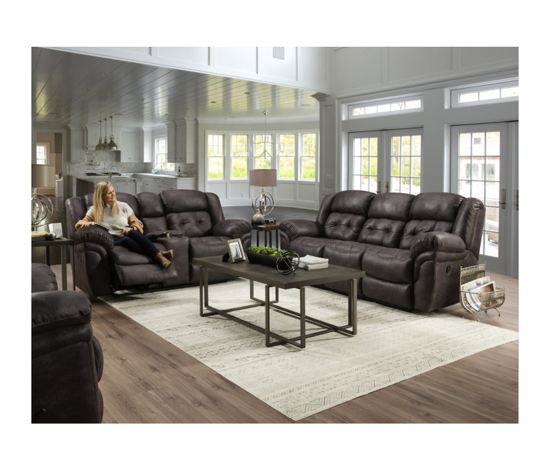 Saphyra Upholstered Recliner, Grey Polyester