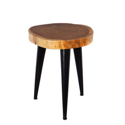 Tabouret en bois et métal lang d’acacia