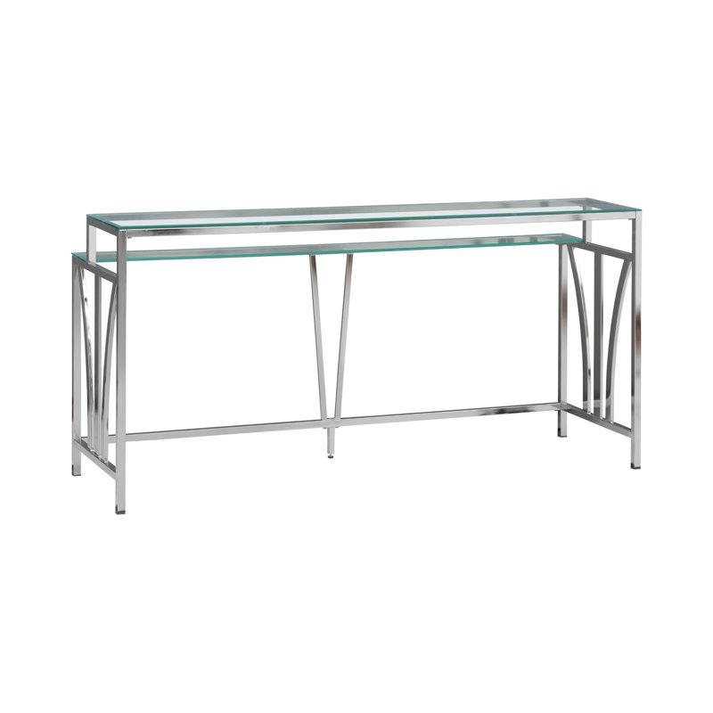 Cissell 72 In. Rectangle Tempered Glass Console Table