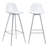 Modern Transparent Bar Stool with Upholstered Seat and Metal Legs-1957520443
