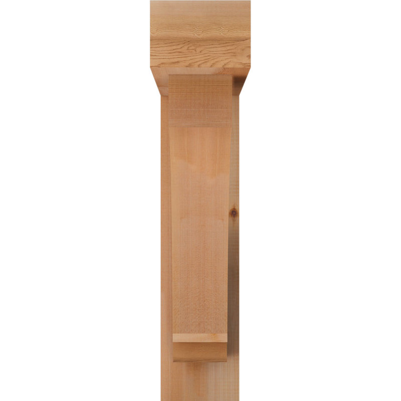 L 6 po x P 24 po x H 28 po support de scie brute brut avec cales décalées, cèdre rouge de l'Ouest, 28 x 24